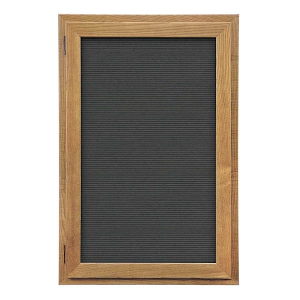 Indoor Enclosed Combo Board, 72"x36", Bronze Frame/Black Porc & Forbo